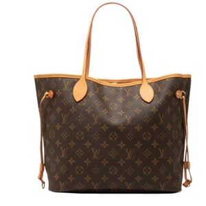 Louis Vuitton Brown Monogram Tote with Tan Accents